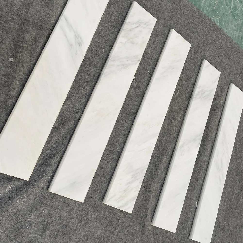 Oriental White Marble Door Threshold Price Double Beveled Edge Trims