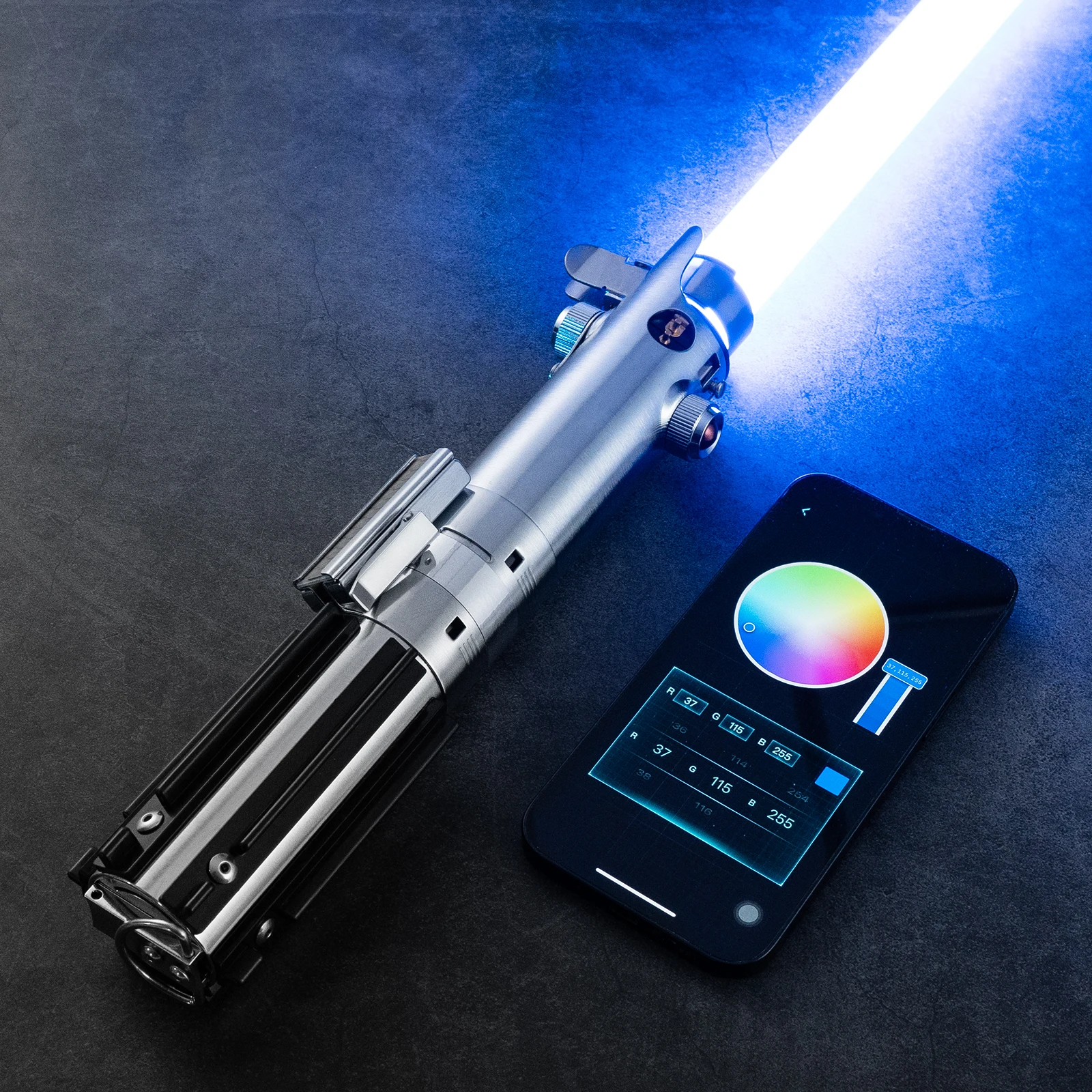 ライトセーバーRGB LEDメタルスターワーコスプレおもちゃダース