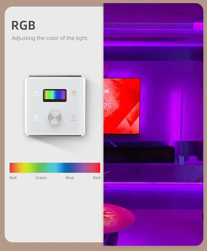 Tuya RGBCW Smart Lighting Switch Zigbee Knob Wireless Dimmer Led Controller Downlight Spotlight Strip Adjuster EU UK