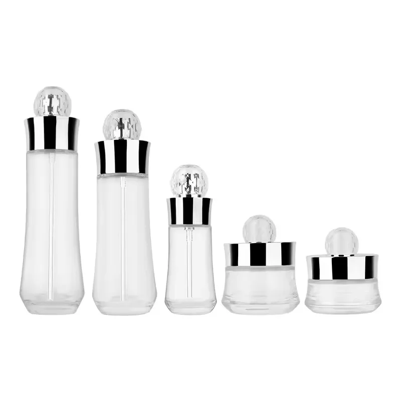 Custom High Quality Lotion/Serum Oil/cream Skincare Packaging Container Glass Bottle Set 30g 50g 40ml 100ml 120ml