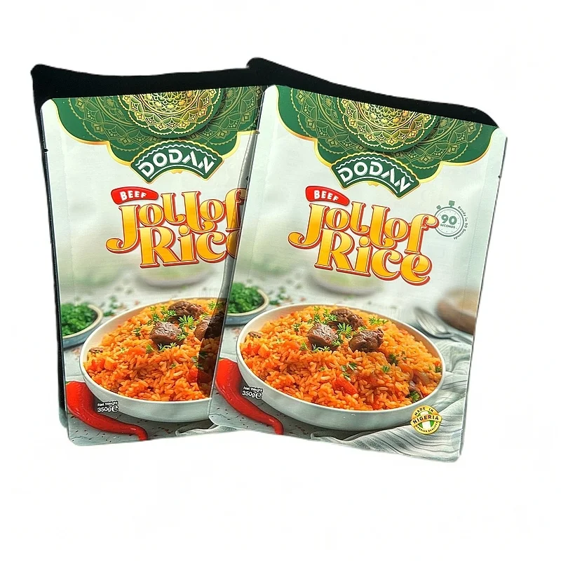 Custom Recyclable Microwavable PET Doypack Zipper Retort Pouch for Meat Sauce Rice Stew Curry Seasoning for Cooking