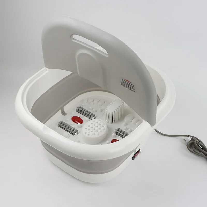 Foldable Soaking Bucket Basin Bowl Foot Spa Bath Massager Bubble Foot Spa Infrared Therapy Foot Massager Roller
