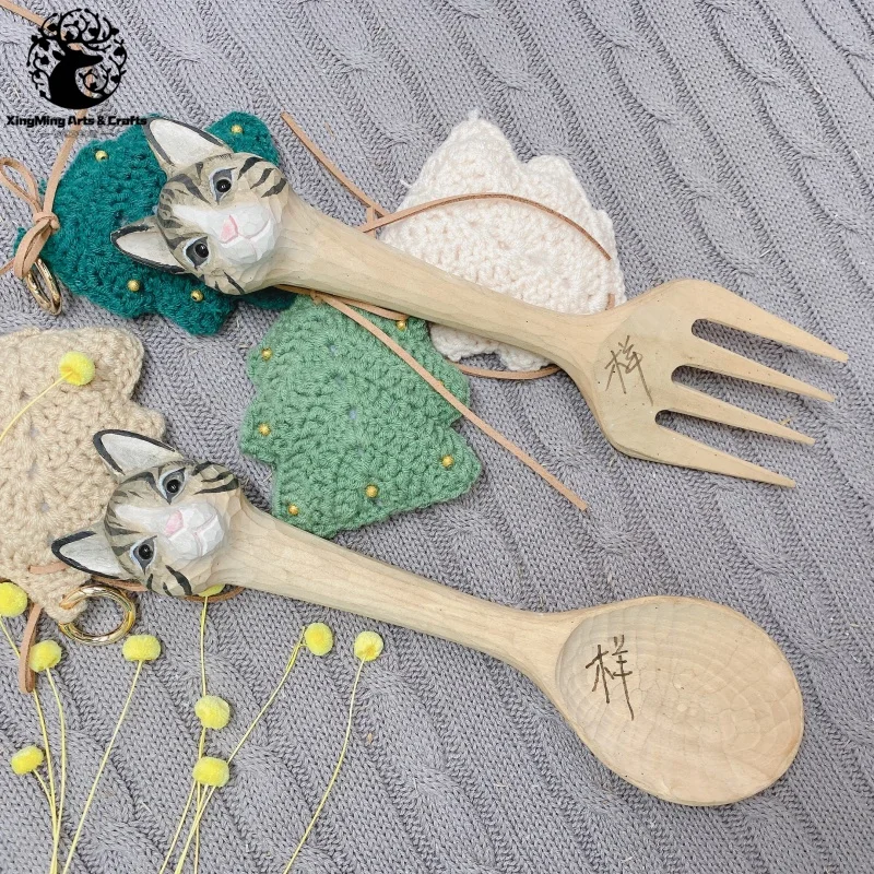 High Quality Wooden Forks and Spoons SALAD SERVERS Hand Made Wooden Funtional Crafts For Wholesale