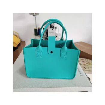 Factory Direct multi-color can be customized large capacity felt handbag female travel felt hand shopping bag