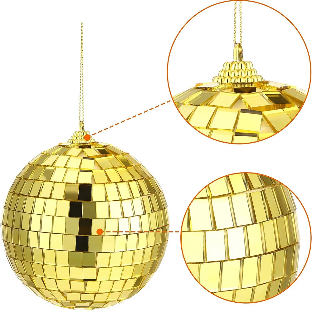 Shiny Disco Christmas ball hanging decorative ornaments mirror bar glass ball factory