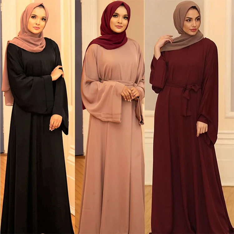 KJDWJKJRF Abaya, abito musulmano, da uomo, in cotone e lino, lungo