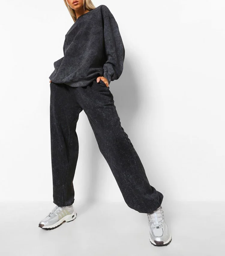 批发汗衫女式2件慢跑运动服男女皆宜套装自有标志 - buy sweatsuits