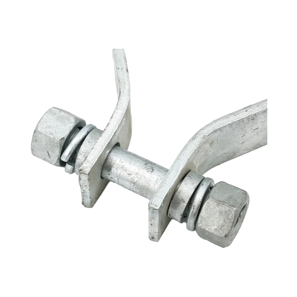 Factory Direct Adjustable Steel Pipe Clamp Direct Flat Steel Bracket Hoop Clamp with Two Bolts Power Accessories Wholesale