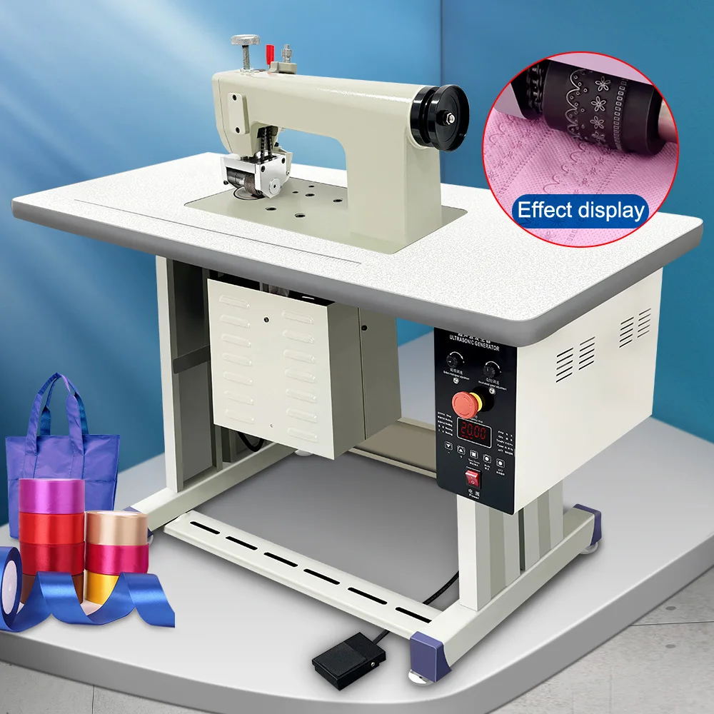 Ультразвуковая машина для пробивки кружева китайский ультразвуковой аппарат запечатывания нетканых материалов с одним мотором