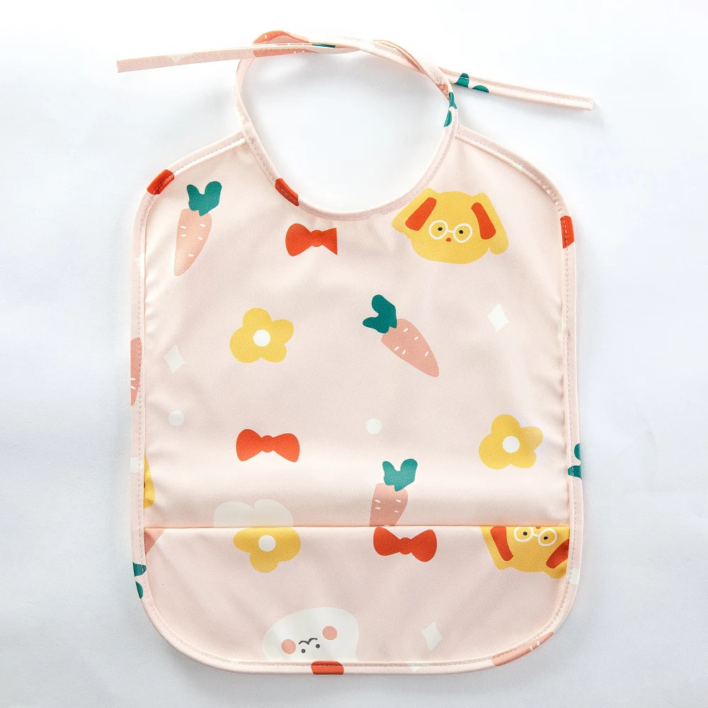 OEM PU Waterproof Baby Bibs infant Toddler Long Sleeve Feeding Bib With Food Catcher Super Soft easy Clean supplier