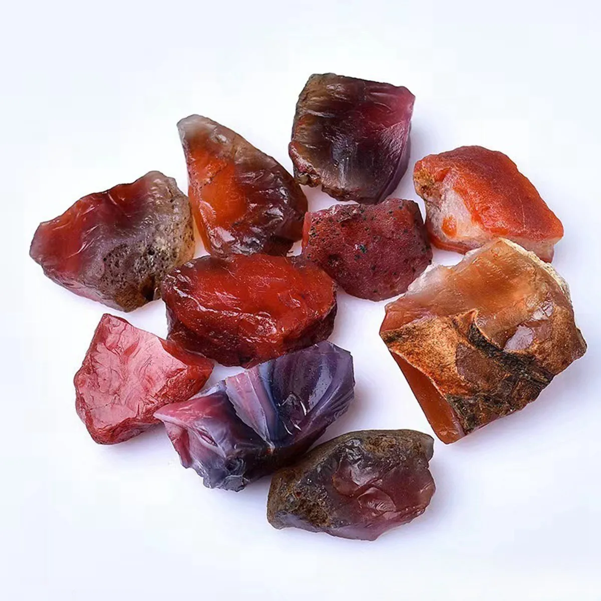 Natural Carnelian Irregular Raw Ore Nature Agate Rolling Stones Unpolished Carnelian 100g Per Bag