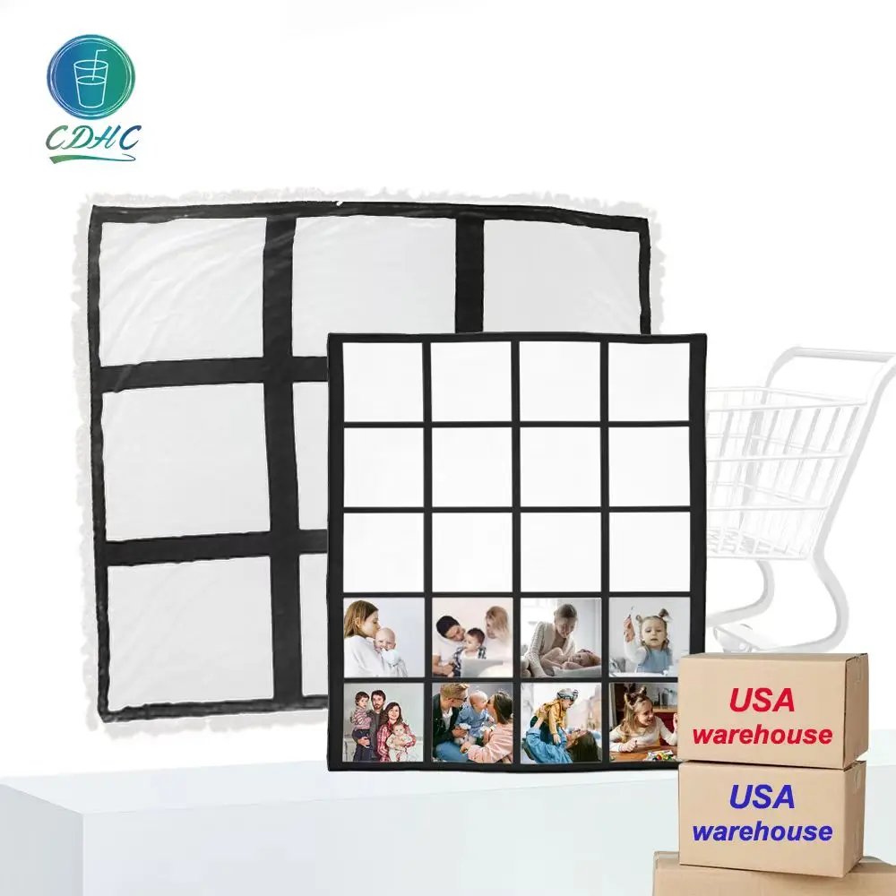 Оптовая продажа со склада в США, дизайнерское Дешевое фланелевое одеяло с сублимационной печатью под заказ