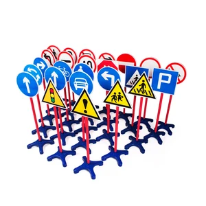 Customizable Age Range 5 to 7 Years-Early Educational Sensory Training Plastic Traffic Signs Toys Car Type for Kids