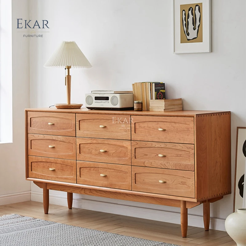 product ekar furniture wholesale wooden chest of drawers large wooden living room 9 drawer chest-63