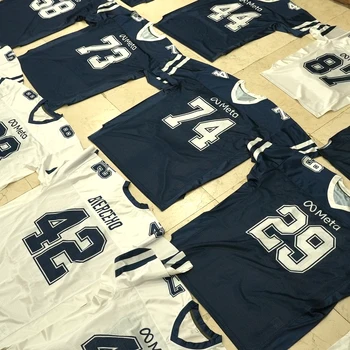 Wholesale Customized Retro American Football Shirts High Quality 32 All Teams Jerseys Plus Size Men's Short Sleeve Printed Wear