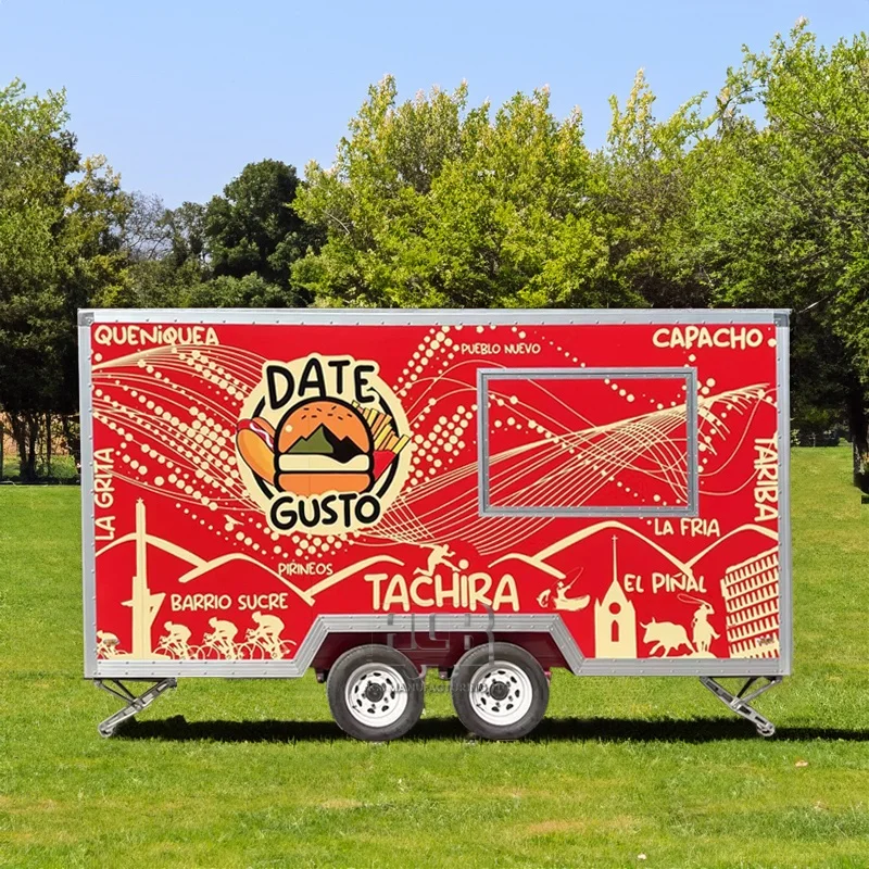 Factory Price Cart Wheel On Food Mobile Coffee Car Pizza Food Trailer Carts  For Sale Craigslist Hot Dog Cart With Low Price