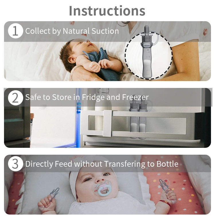 Silicone Colostrum Syringe Breast Milk Collectors Set Breast Milk
