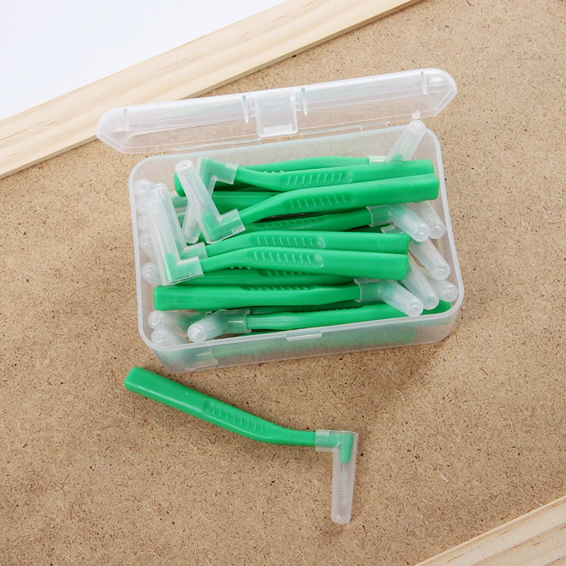 L-образная межзубная щетка с длинной ручкой