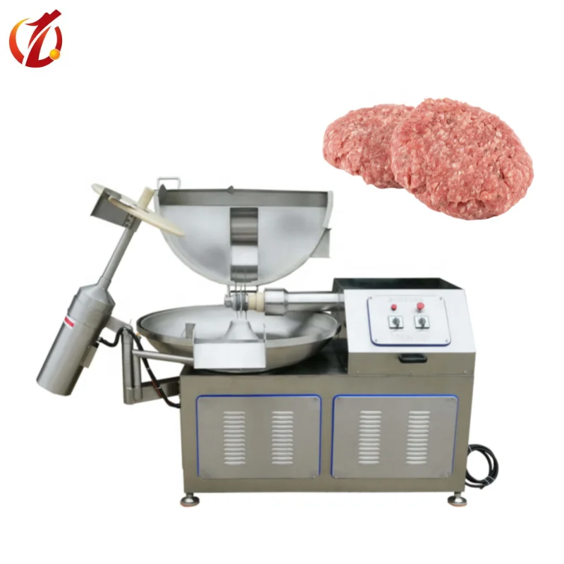 Qiangda Customized Dried Pepper Grinding Production Meat Bowl Cutter Mixer Chopper Machine