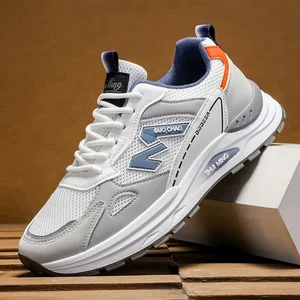 Wholesale Men's Casual Sport Shoes Mesh Breathable Men's Sneakers Lightweight Breathable Running Shoes