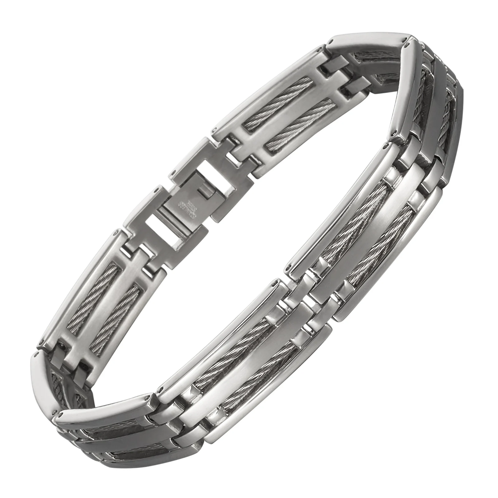 Wollet Adjustable Stainless Steel Link Elegant Jewelry Bracelet for Men