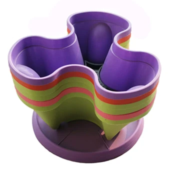 Wholesale Colorful Garden Tower Pot Stackable Flower Pots Lightweight Colorful Garden Plastic Plant Pots Tower Shape CLASSIC