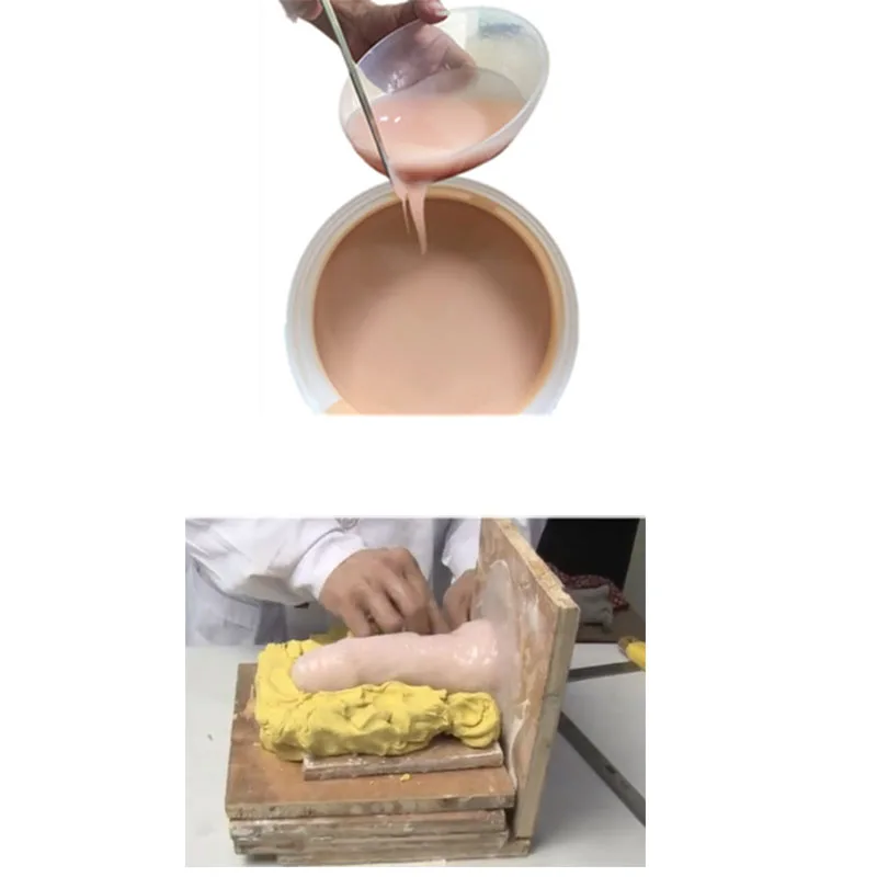 Skin Color Soft and Resilient Life Casting Silicone Rubber to Make Real Human Mask Sex Toys Dildo Prosthesis Hand and Feet