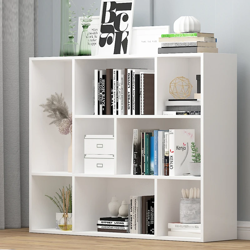 YQ Forever Wooden Bookshelf with Space for Living Room Office Library Furniture