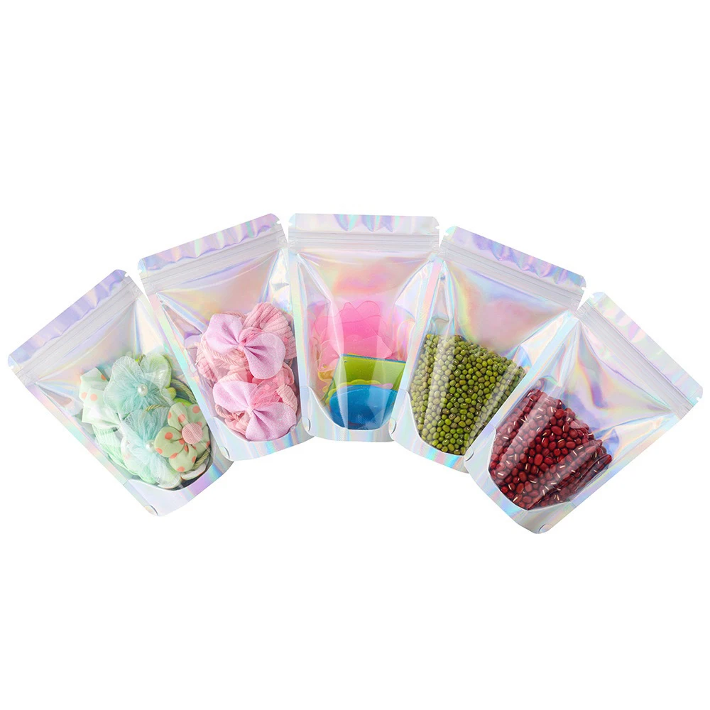 Custom Printed Food Packaging 4x7 10x12 Child-resistant Double Zipper Stand up Pouch Holographic Candy Bags 3.5g Mylar Bags