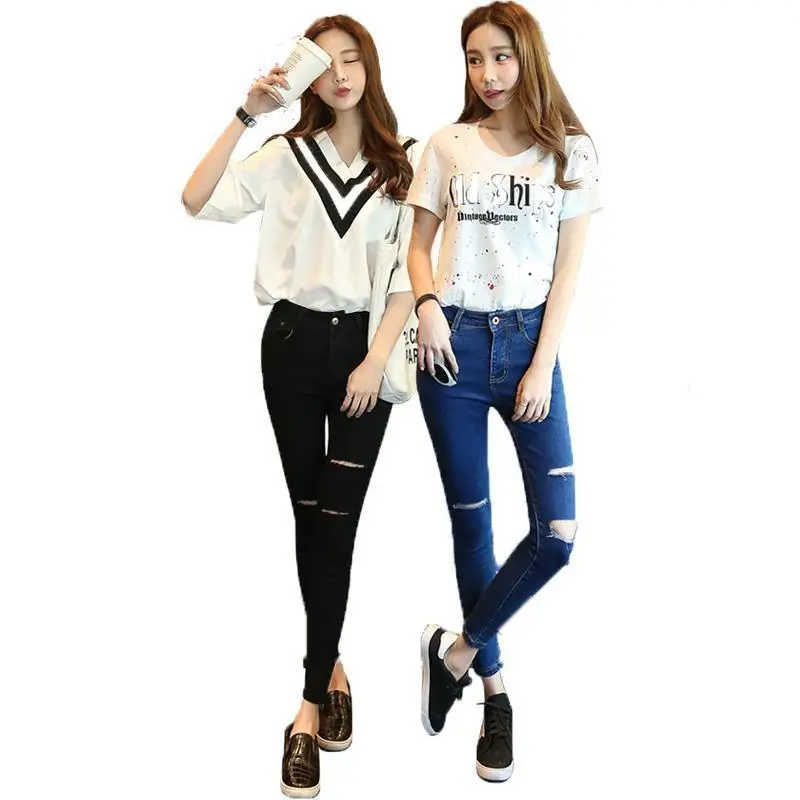 Venta Al Por Mayor,China,Alta Calidad,2 Colores,Pantalones Vaqueros  Ajustados Rasgados Para Mujer - Buy Pantalones Vaqueros De Mujer  2020,Vaqueros Skinny De Denim Mujer,Las Mujeres Al Por Mayor De Jeans  Product on Alibaba.com