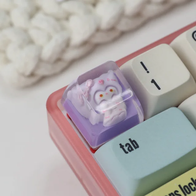 2025 MG Drop Type Little Girl Esc Keycaps DIY Personality Custom Cute Resin Keycap Replacement Bottom Backlit
