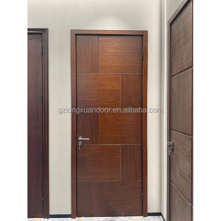 High-End European Style Solid Wood Door with Italian Door Frame Roman Column Elegant Design for Luxury Homes for Halls