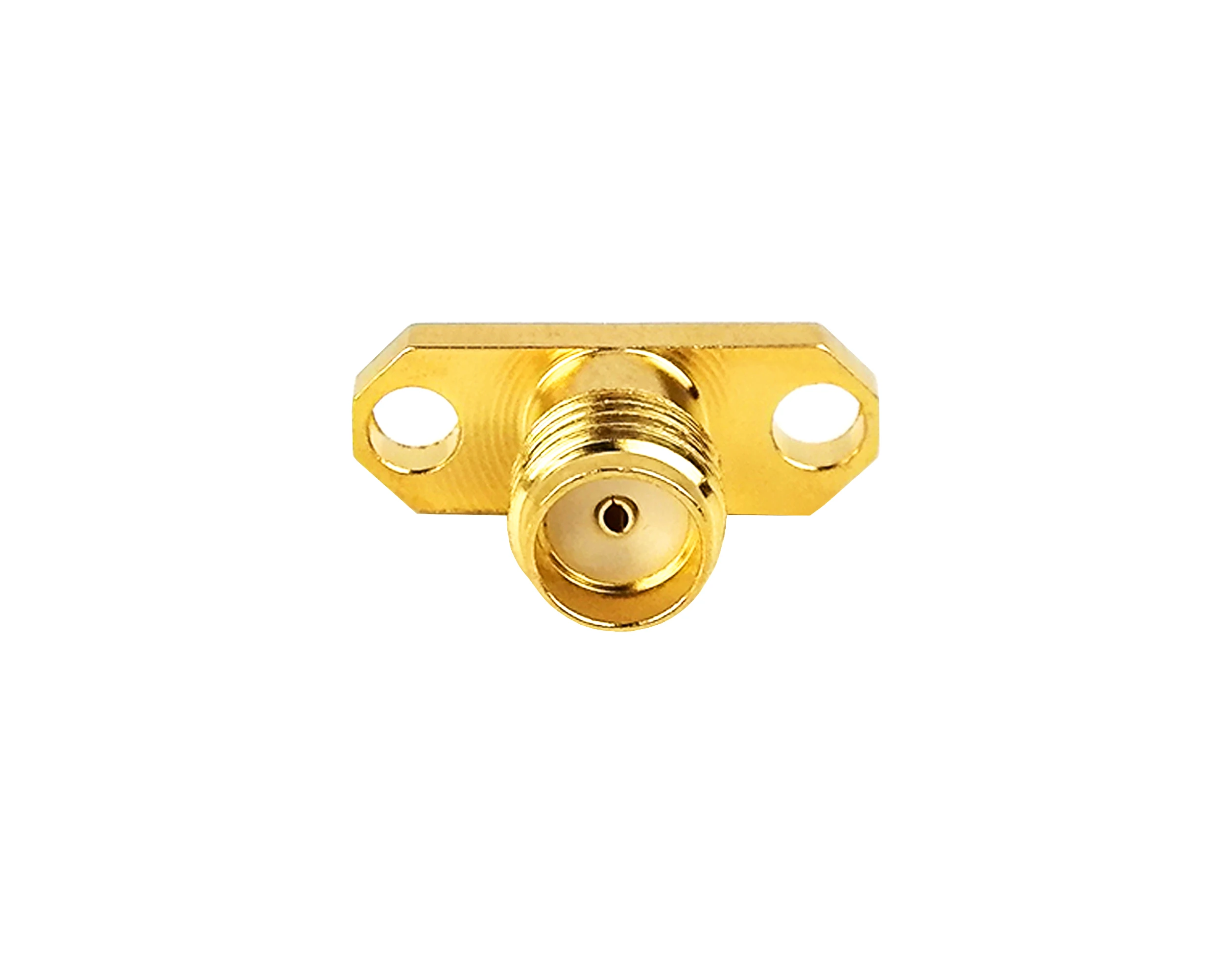SMA Gold plated  sma female jack 2 hole flange pcb conector rf coaxial connectors manufacture