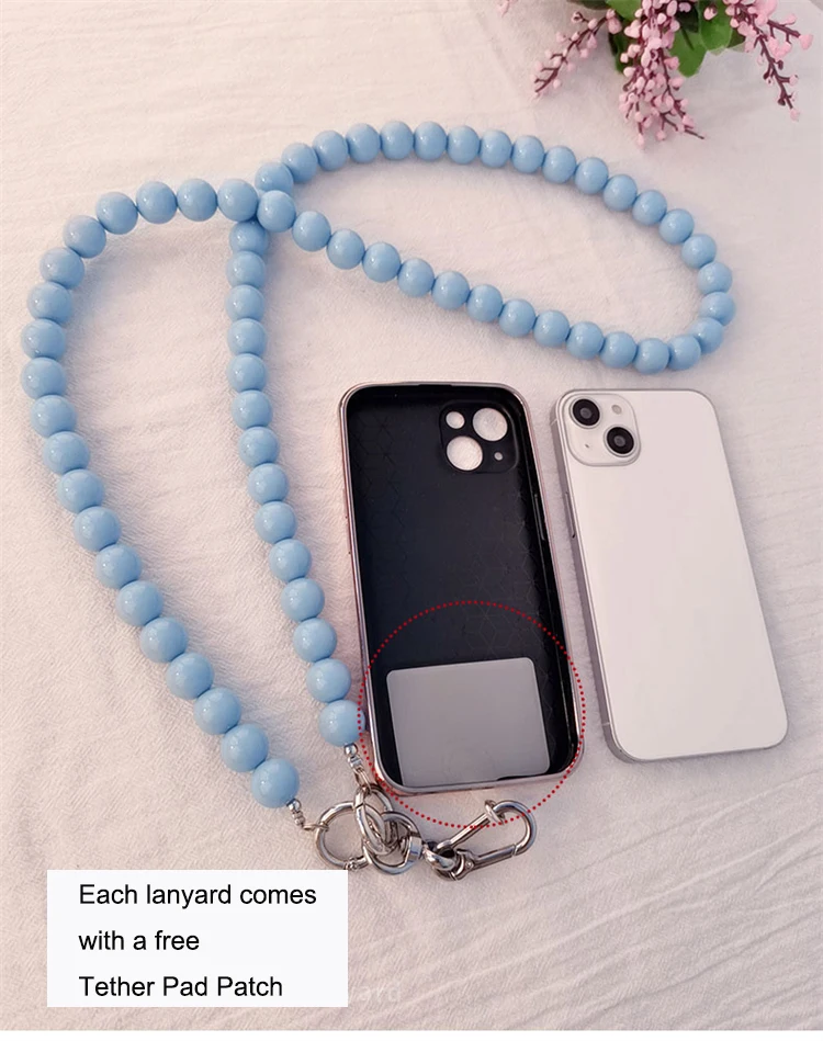 Шнурок для смартфонов с креплением для телефона, универсальный шейный ремешок с красочными бусинами для телефона