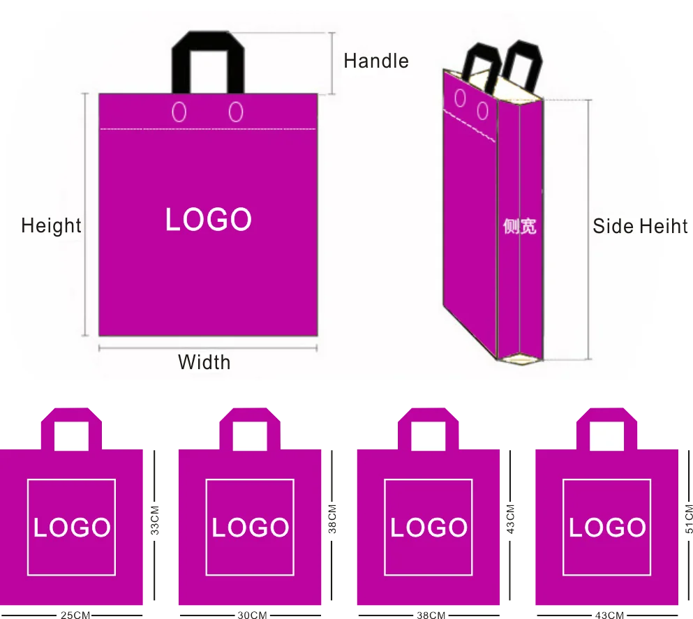 Custom Plastic Handle Shopping Bag Hdpe Plastic Singlelayer Plastic Bags With Your Logo Handle