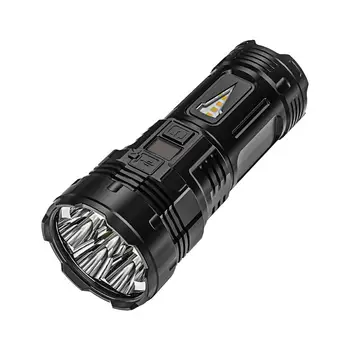 Fashion 50W White Laser Powerful LED COB Handheld Flashlight Type C USB Rechargeable LED Zoom Tactical Flashlights