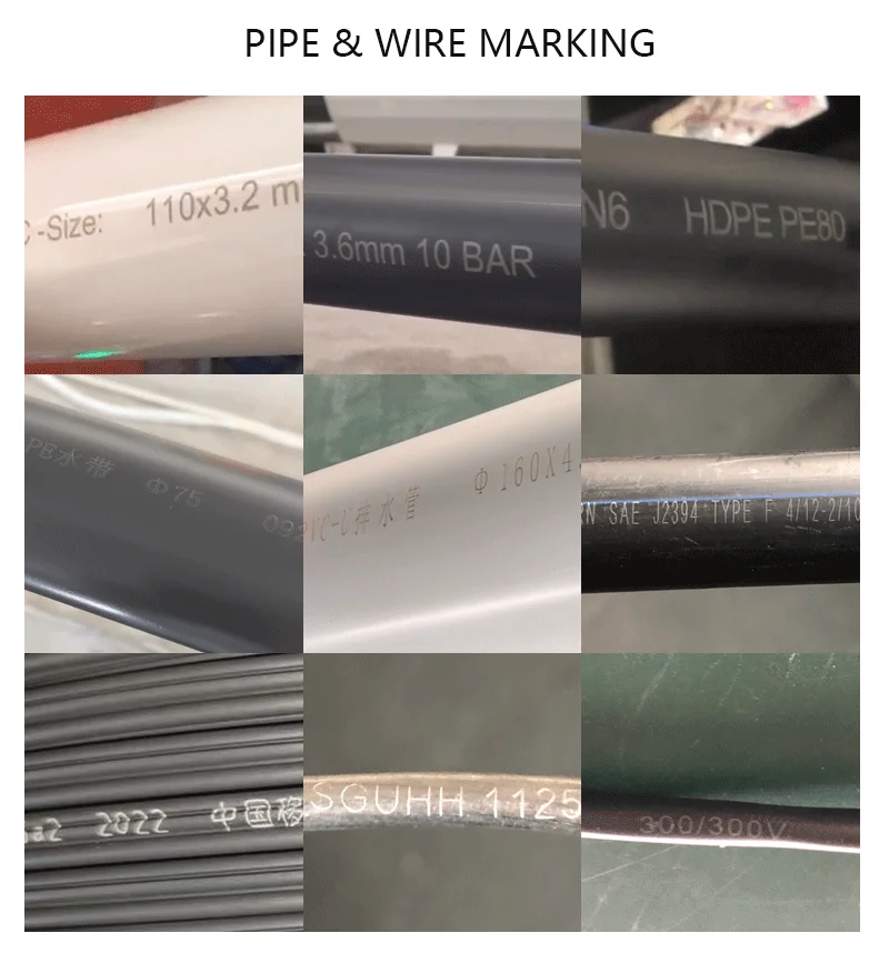 2025 PE HDPE PPR PVC PIPE Cable Printer 20w 30w 50w Fiber Co2 UV Online Flying Laser Engraving Printing Marking Machine Price