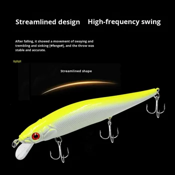 22g 14cm Long Casting Sea Bass Fishing Lure Big Minnow ABS Hard Bait with Built-In Ball Bearing for Bottom Fishing Pike Carp – Minnow – view 4