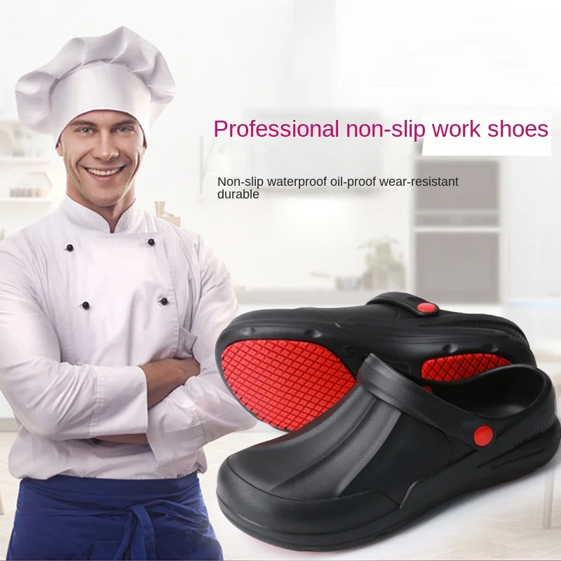 Wholesale dd Wholesale anti-skid kitchen safety shoes kitchen chef clog  shoes hotel waterproof oil proof chef shoes From m.