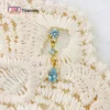 Golden pendant crystal dew-gold-light sea blue