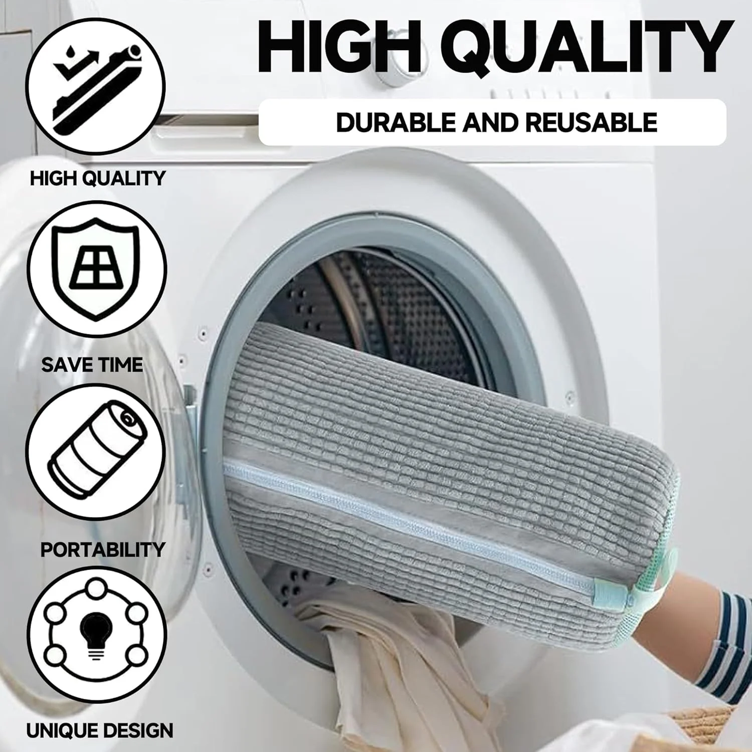 Shoe Washing Machine Bag, Shoe Laundry Bag For Washer And Dryer, Include Dry Net Bag, Reusable And Durable Zipper With Hook Design, Shoe Washing Bag For Sneaker (Gray, 2 Pack