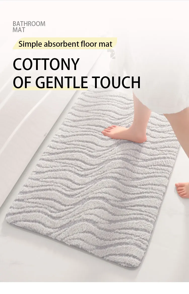 40*60cm 50*80cm Rectangle Shape 100% Polyester Imi-tation Rabbit Hair Environmental Protection Non Slip Bath Mat factory