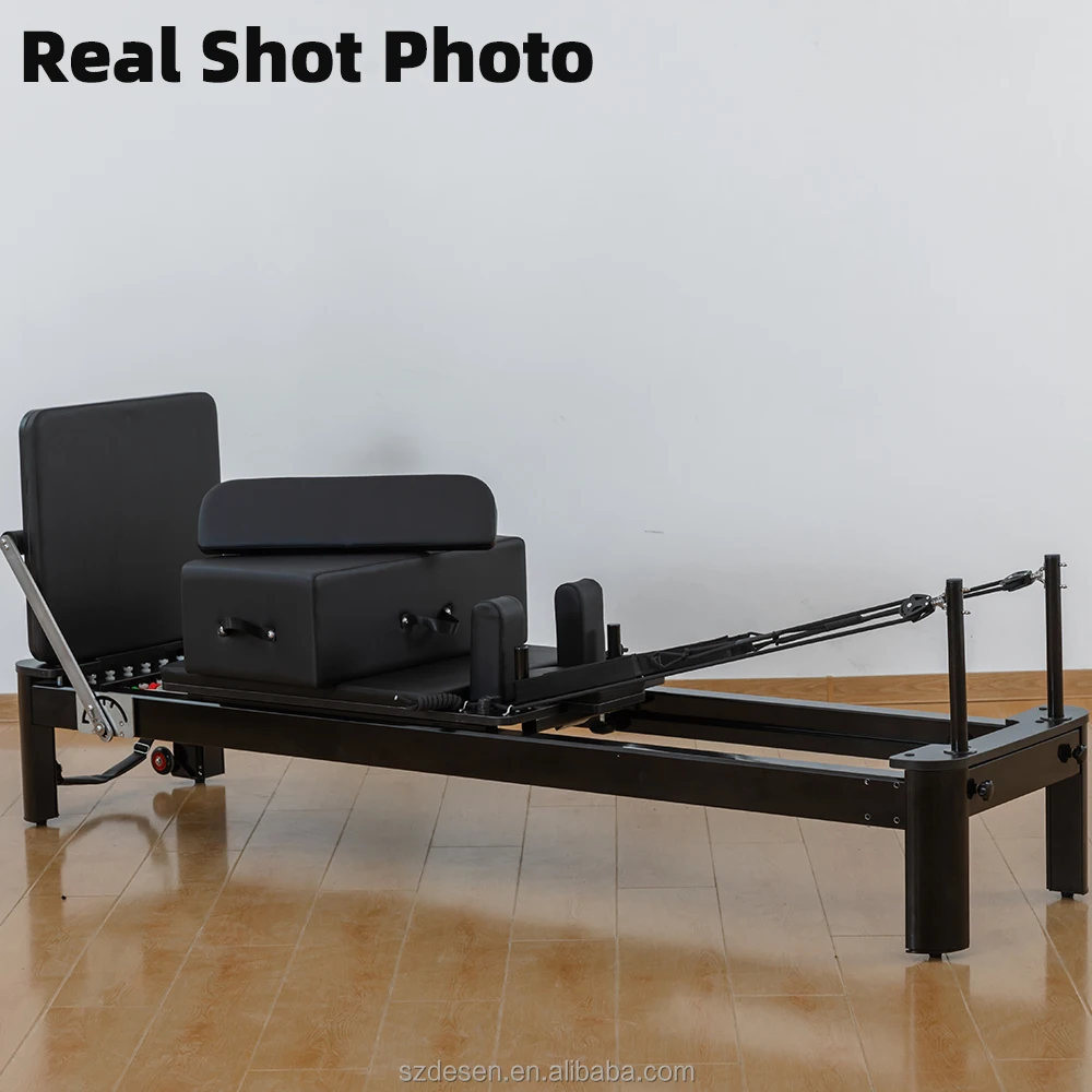 Aviation Aluminum Durable Black Portable Pilates Reformer Body Yoga Studio product detail 3