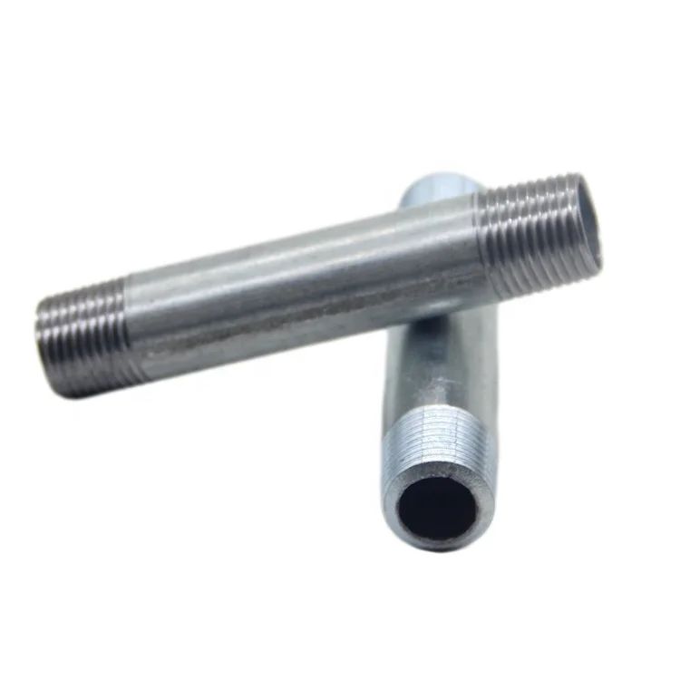 Custom 1/8 1/2 3/4 1 Inch Threaded Fitting IPS NPT Carbon Steel  Pipe Nipple