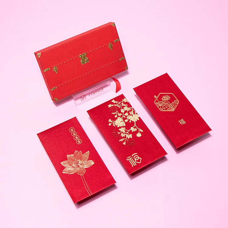 2024 Chinese New Year Red Packet Laser Cut Out Money Envelope 