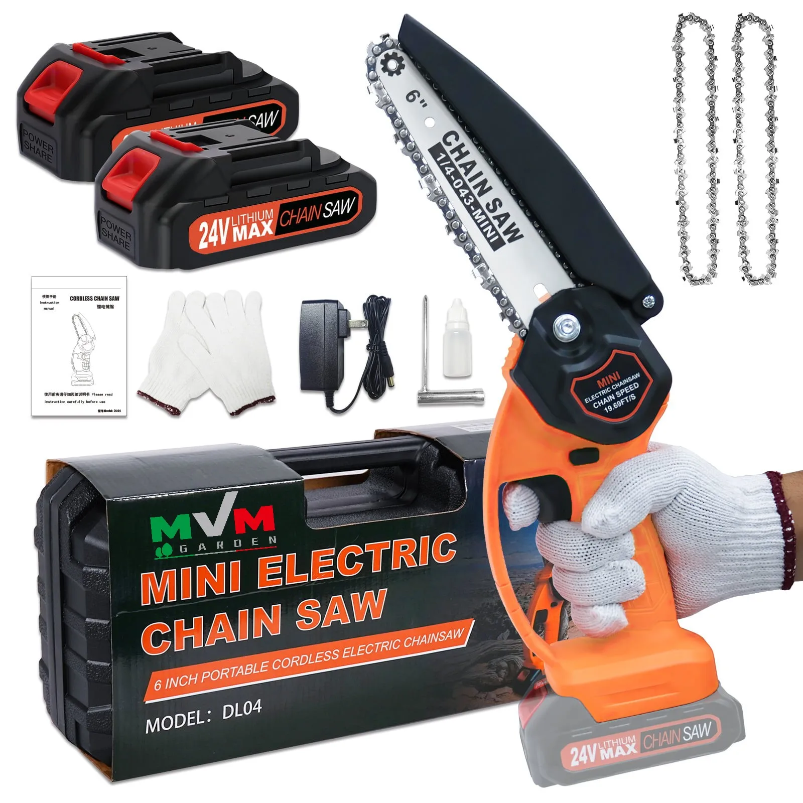 21V MAX 6in. Cordless Battery Powered ChainSaw