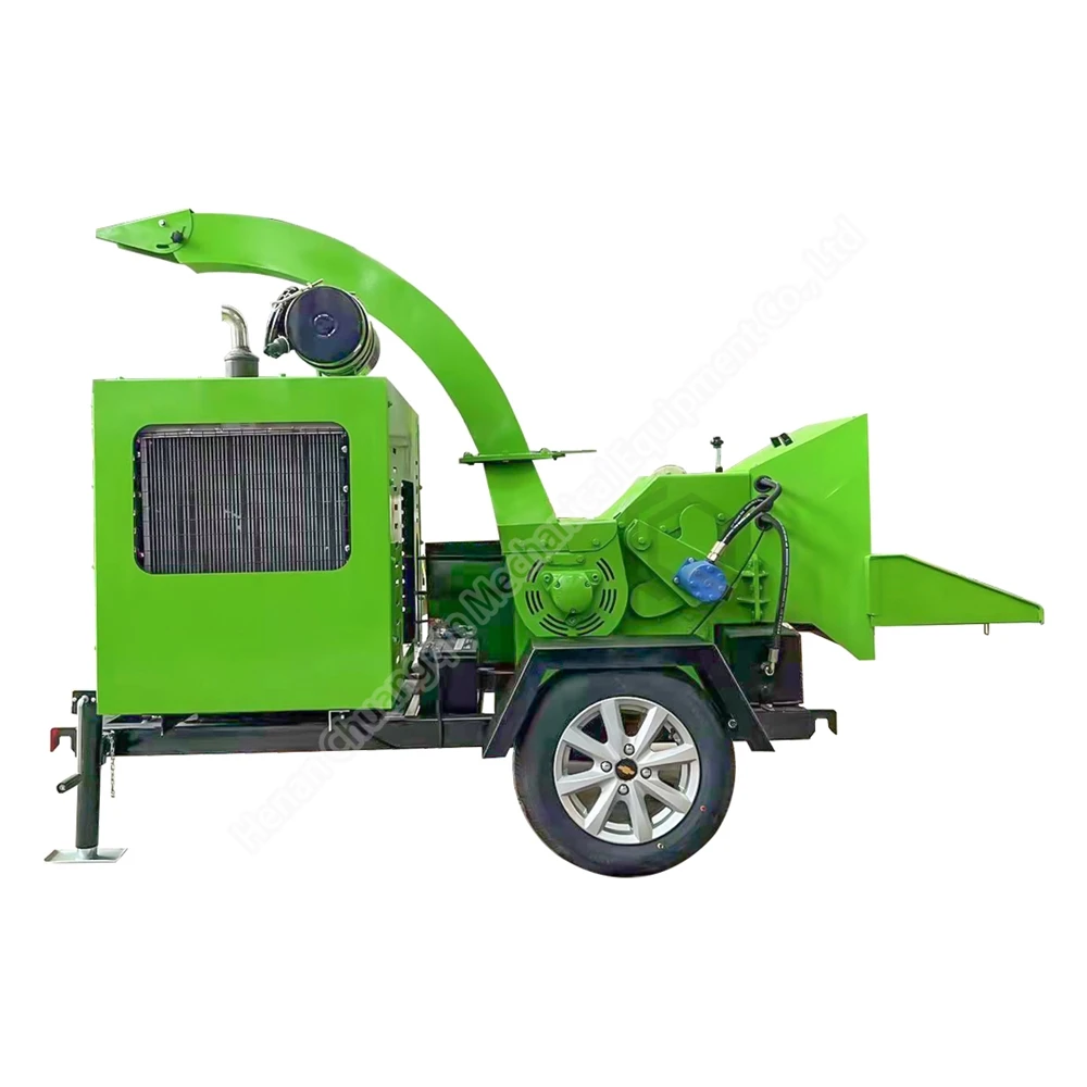 Portable Leaves Large Chipper Tree Branches Shredder Industrial Wood