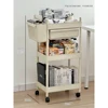 Three-tier book storage rack/hanging box [movable with wheels]