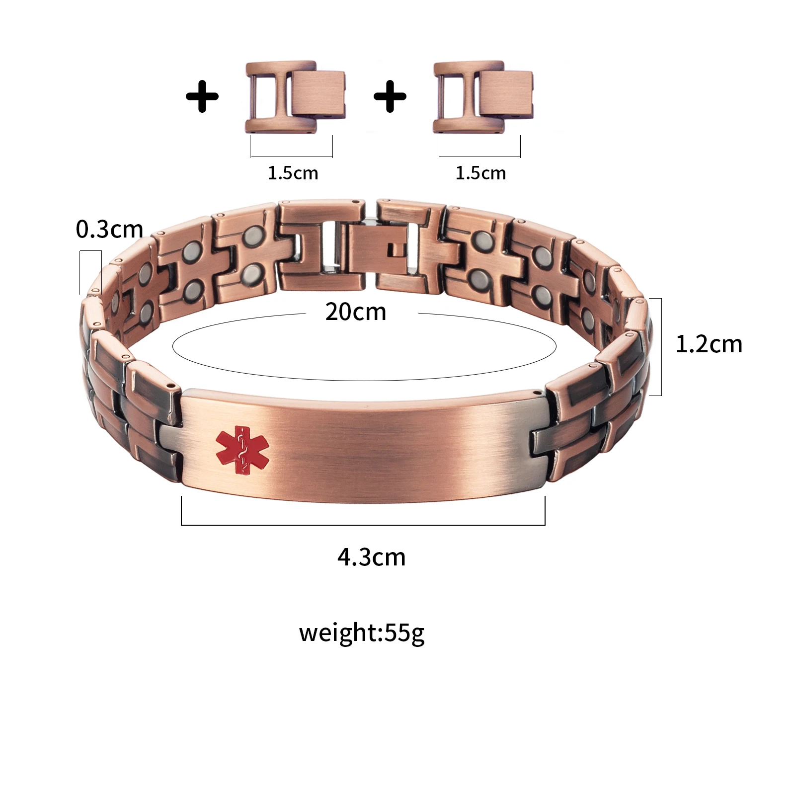 Bracelet Adjustable Copper Medical Id Bracelet Wollet Wellness Bio