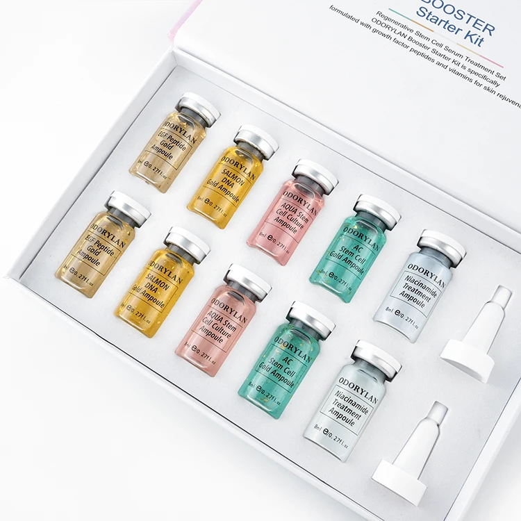 Private Label Stem Cell Ampoule Skin Care Moisturizing Hyaluronic Ampoules Whitening EGF Anti Aging Serum
